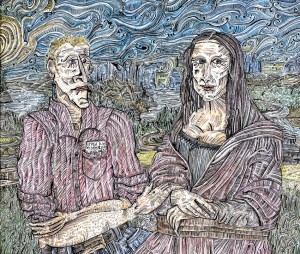 Mona Lisa and me 59x49cm